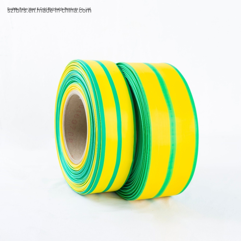 
                Tubo termorretráctil amarillo verde para el cable eléctrico
            
