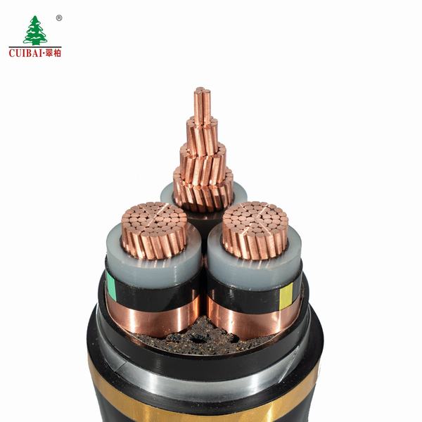 China 
                        26/35kv Three-Core High Voltage Chemical Plants Refinery Hv Waterproof XLPE Insulated Black Copper/Cu Screen Power Cable
                      manufacture and supplier