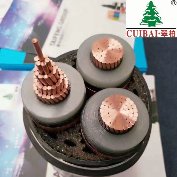 China 
                                 26/35kv tres núcleos DC AC impermeable aislante XLPE de alta tensión de cobre recubierto de PVC/Cu Cable de pantalla                              fabricante y proveedor