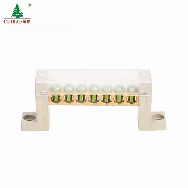 China 
                        Natural Screw Earth Terminal Block 7ways with Plastic Holder
                      manufacture and supplier