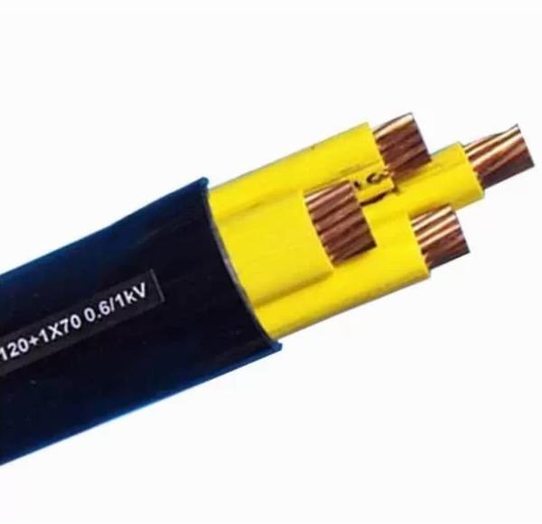 0.6/ 1kv Four Cores Cu/PVC/PVC Yellow PVC Insulated Cables for Power Transmission