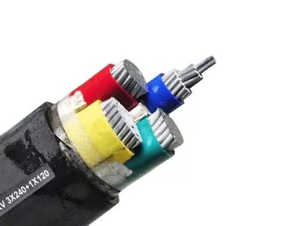 
                0,6/1kV cable eléctrico Sta conductor de aluminio XLPE cable aislante 3X240+1X120mm2
            