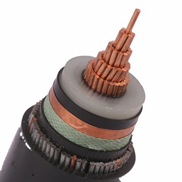 8.7 / 15 Kv XLPE Electric Cable Copper Conductor Steel Tape Armored PVC Inner Sheath N2xsry Cable