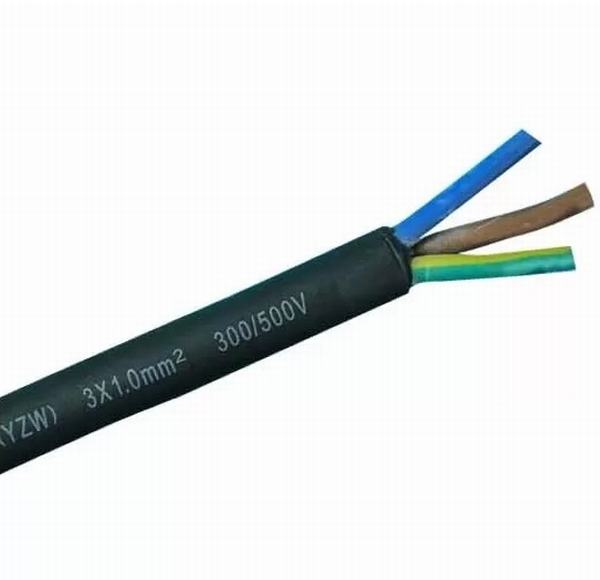 Flexible Copper Conductor Rubber Insulated Cable Yzw 300/500V 1.5mm — 400mm