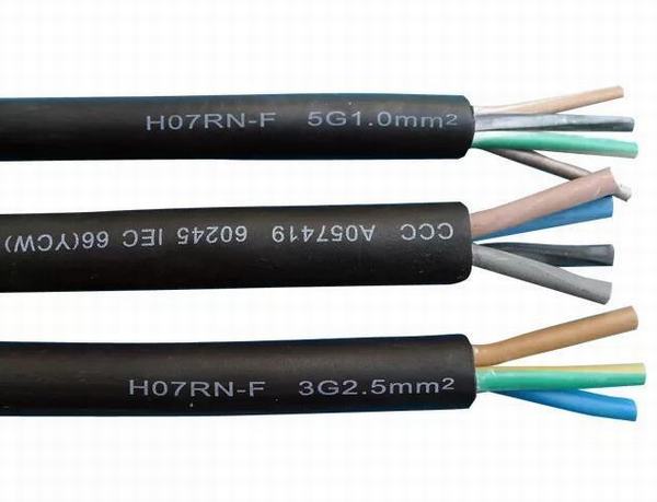 
                                 H07RN-F Modelo pesado Cable recubierto de goma, Cable de aislamiento de goma flexible con núcleos                            