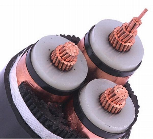 
                                 Conductor trenzado XLPE de alta tensión de N2xsey 26/35kv 3x95mm2 Cable de alimentación tres núcleos proyectó Kema / CE                            