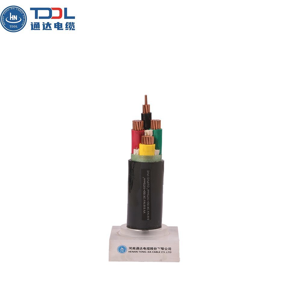 
                Niederspannungskupferleiter Sta 3*150 Elektrisches Kabel XLPE / PVC PVC-Isolierkabel
            