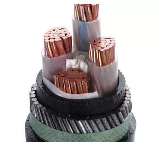 
                Cable eléctrico blindado de alambre fino de acero revestido de PVC de 4 núcleos Cable de alimentación de PVC de cobre
            