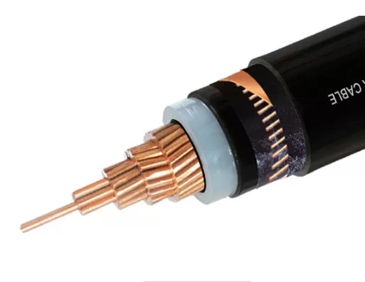 Semi Conductor XLPE 6.35/11kv 1X95 Power Cable Black Jacket Flame Retardant