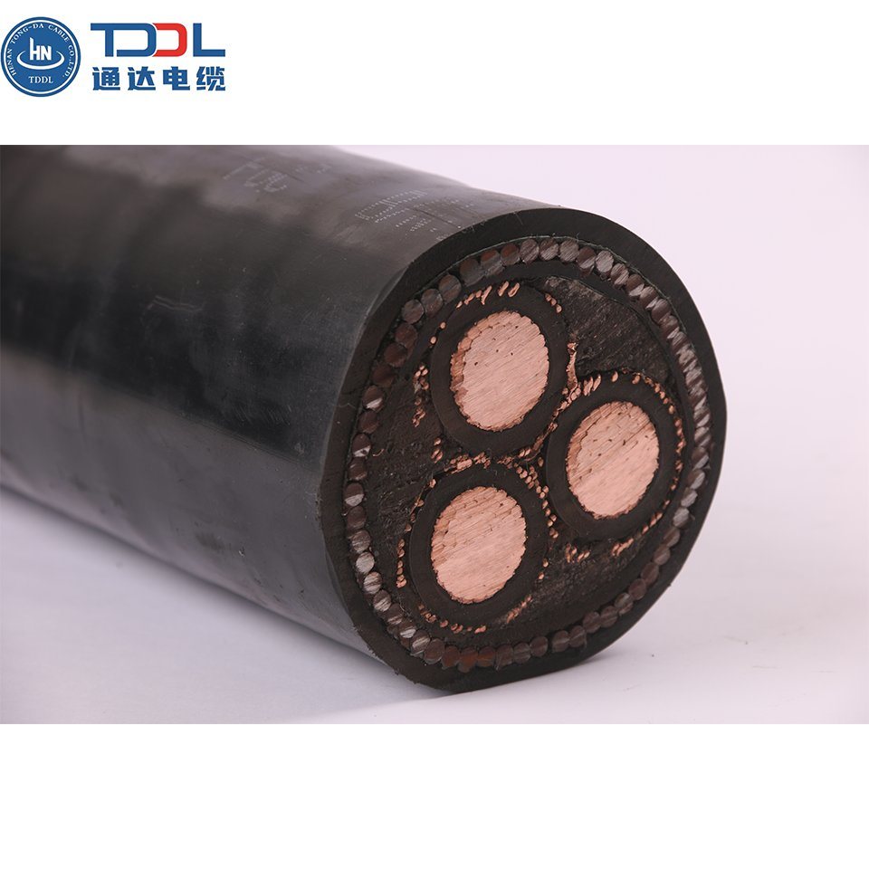 Three Phase Cu / XLPE / Sta / PVC Electrical Power Cable Steel Tape Armored Medium Voltage