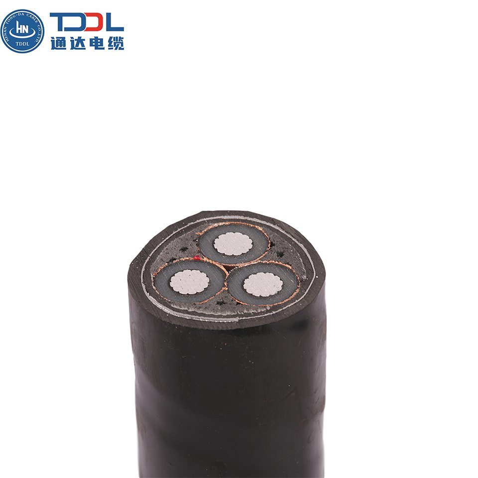 Underground Armoured Electrical Cable Al / XLPE / Cts / PVC / Sta 15kv 3 X 300