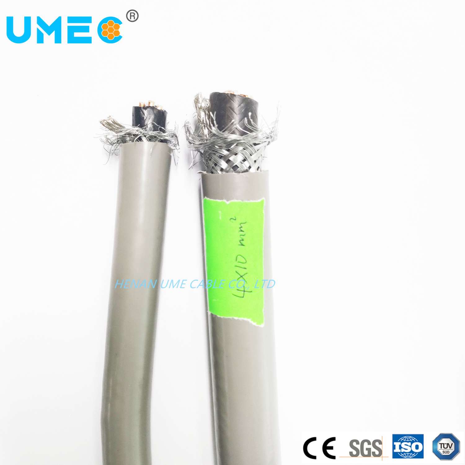 
                0.6/1kv de la norma IEC 60332-1 Ymvkas Cable para instalaciones fijas de Cable trenzado El cable de drenaje
            