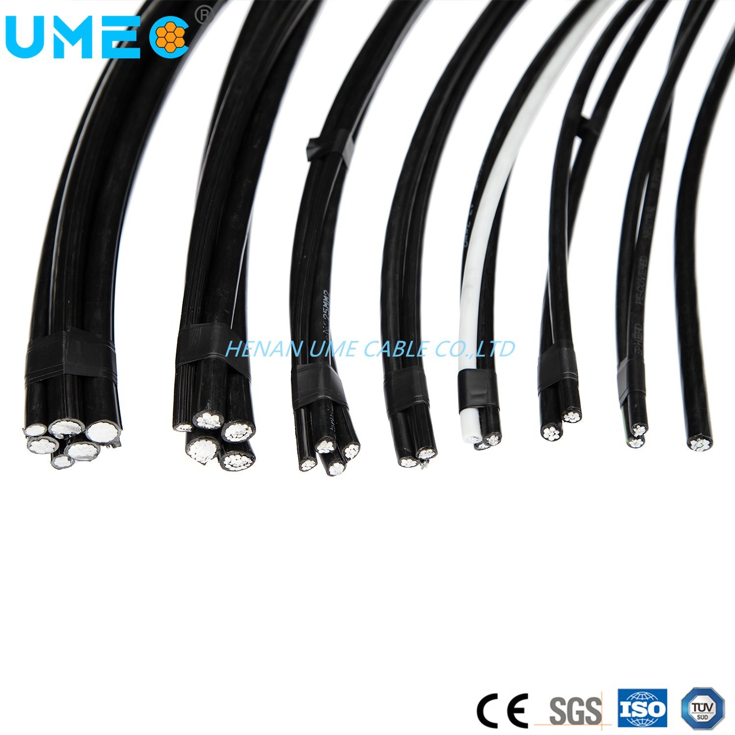 0.6/1kv Low Voltage 4X16mm2 Overhead PVC/XLPE Insulated Electrical Wire Aerial Bundled ABC Cable