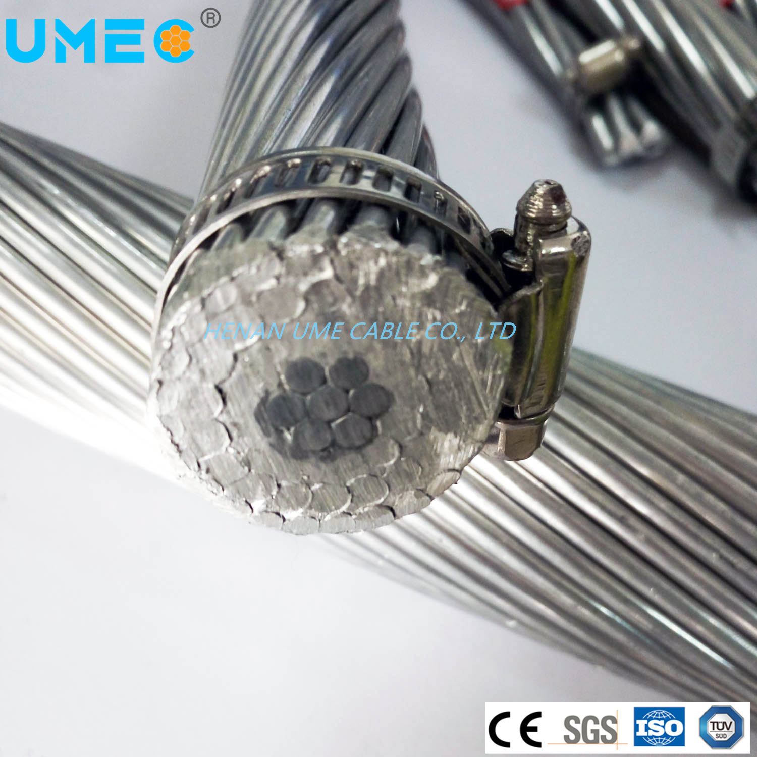 China 
                Condutor de alumínio 1/2/4 AWG condutor ACSR reforçado com aço
              fabricação e fornecedor