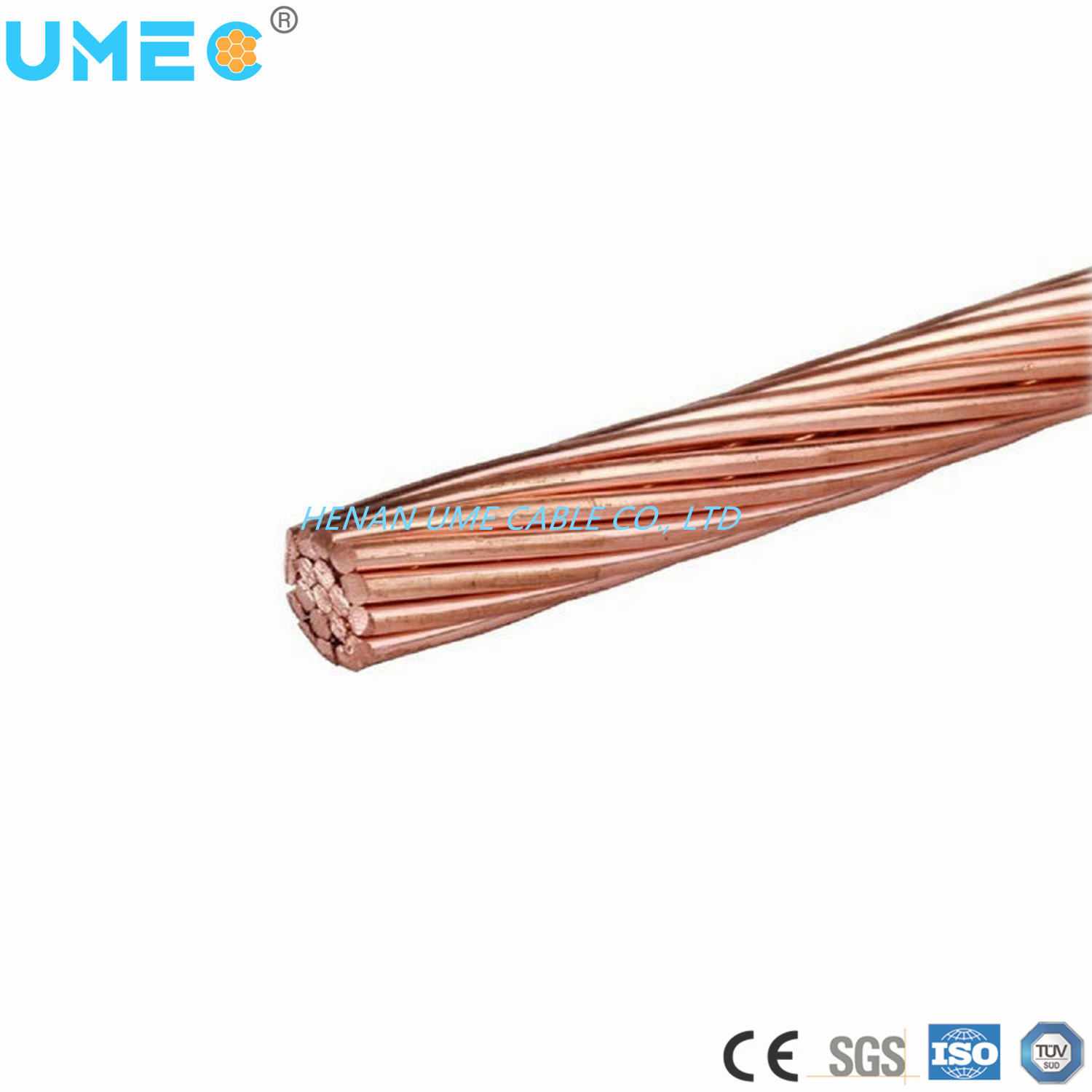 1.5mm 2.5mm 4mm BS ASTM Standards Overhead Wire Transmission Line Bare Copper Conductor