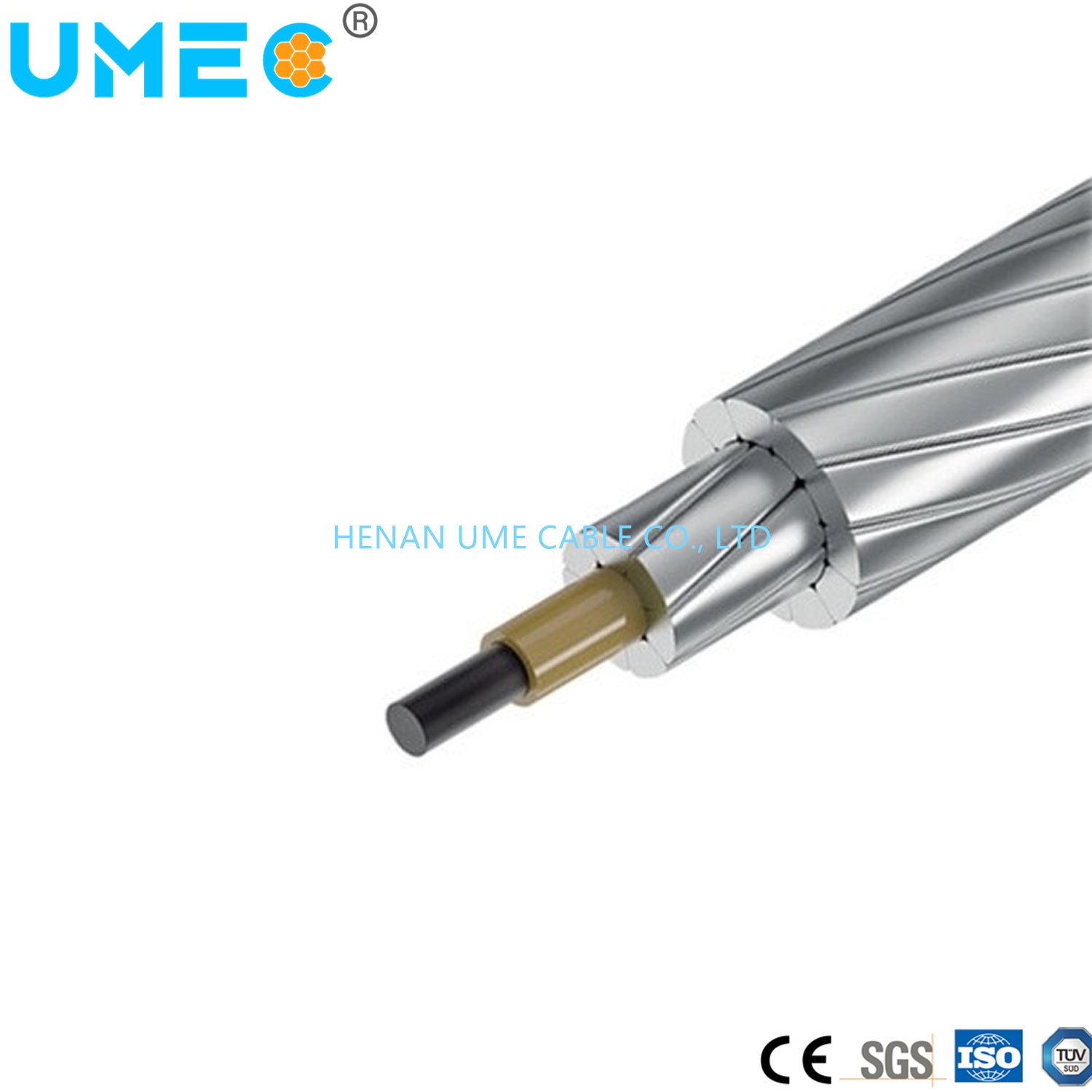 1350-O Annealed Aluminum Conductor Carbon Composite Core High Temperature Light Weight Bare Conductor