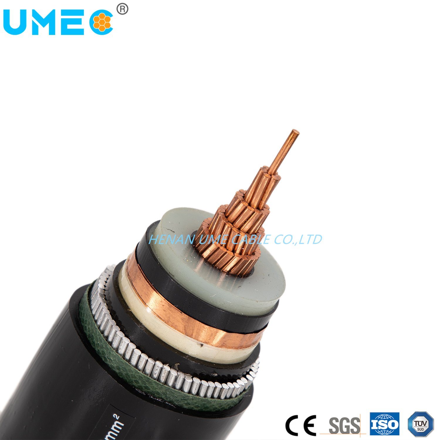 
                18/20kv 3 Núcleos 50~400mm2 Cu/Al Conductor recubierto de PVC aislante XLPE Cable de alimentación
            