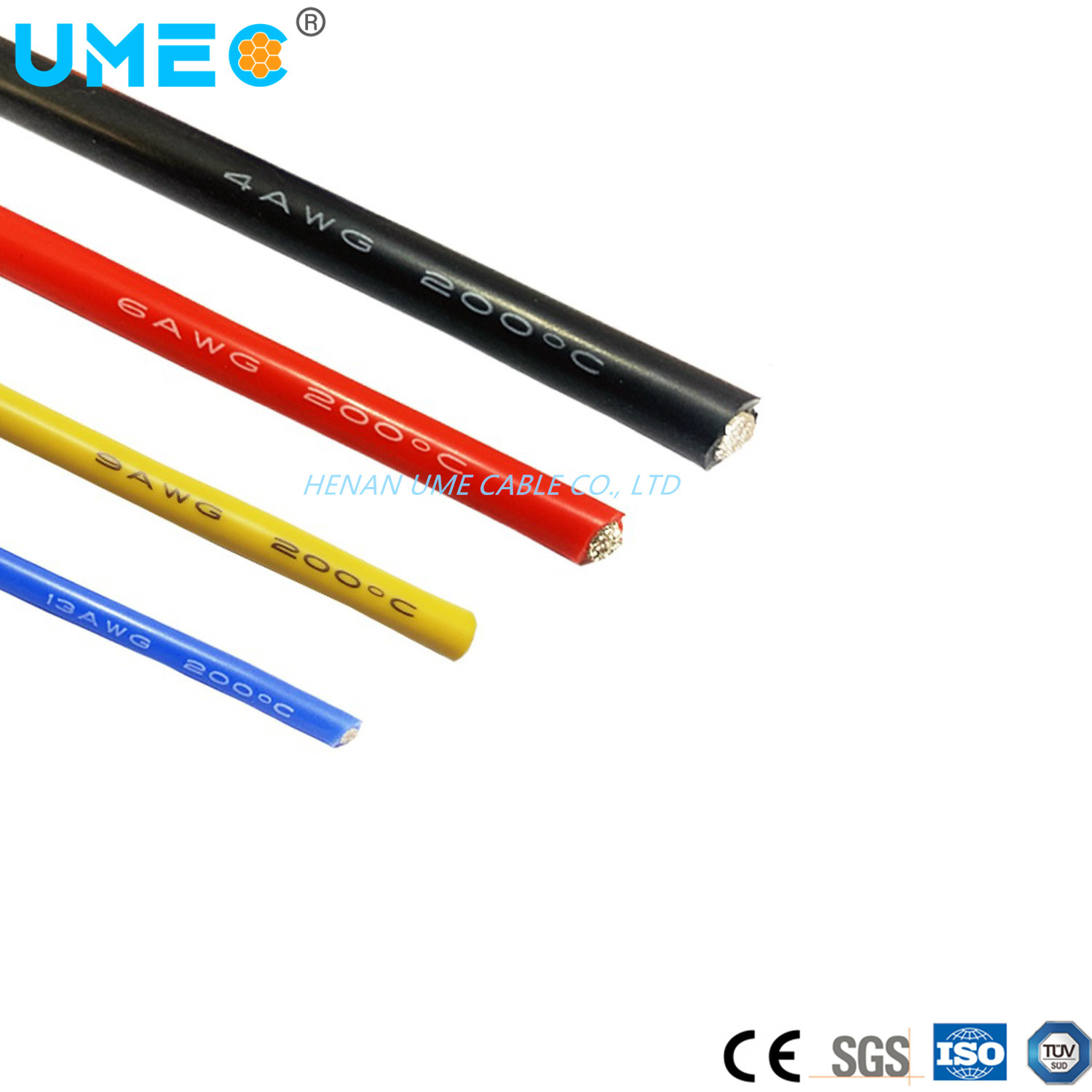 180 Degree Sif Versatile Single Core Cable with Extended Temperature Range Electric Silicone Cable Wire