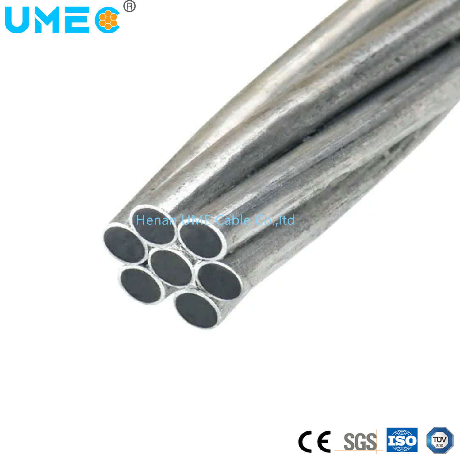 
                Fil d′acier à base de métal 20.3 % aluminium (alumoweld) -acier à base de métal ACS Fil renforcé (câble ACS)
            