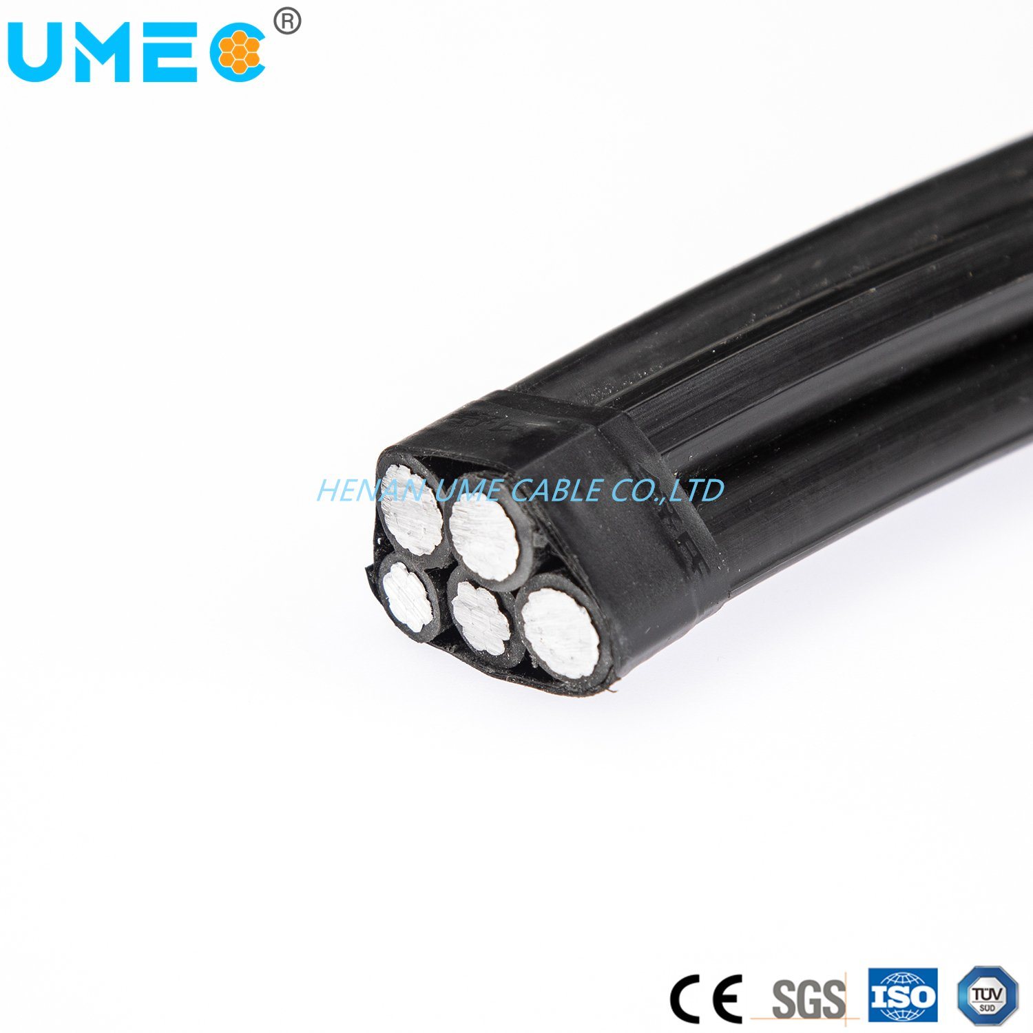 China 
                2X16+ND25mm2 2X35+16mm2 Complete Cable 5 Strands Aluminum Conductor Caai Cable/Self-Supporting
              manufacture and supplier