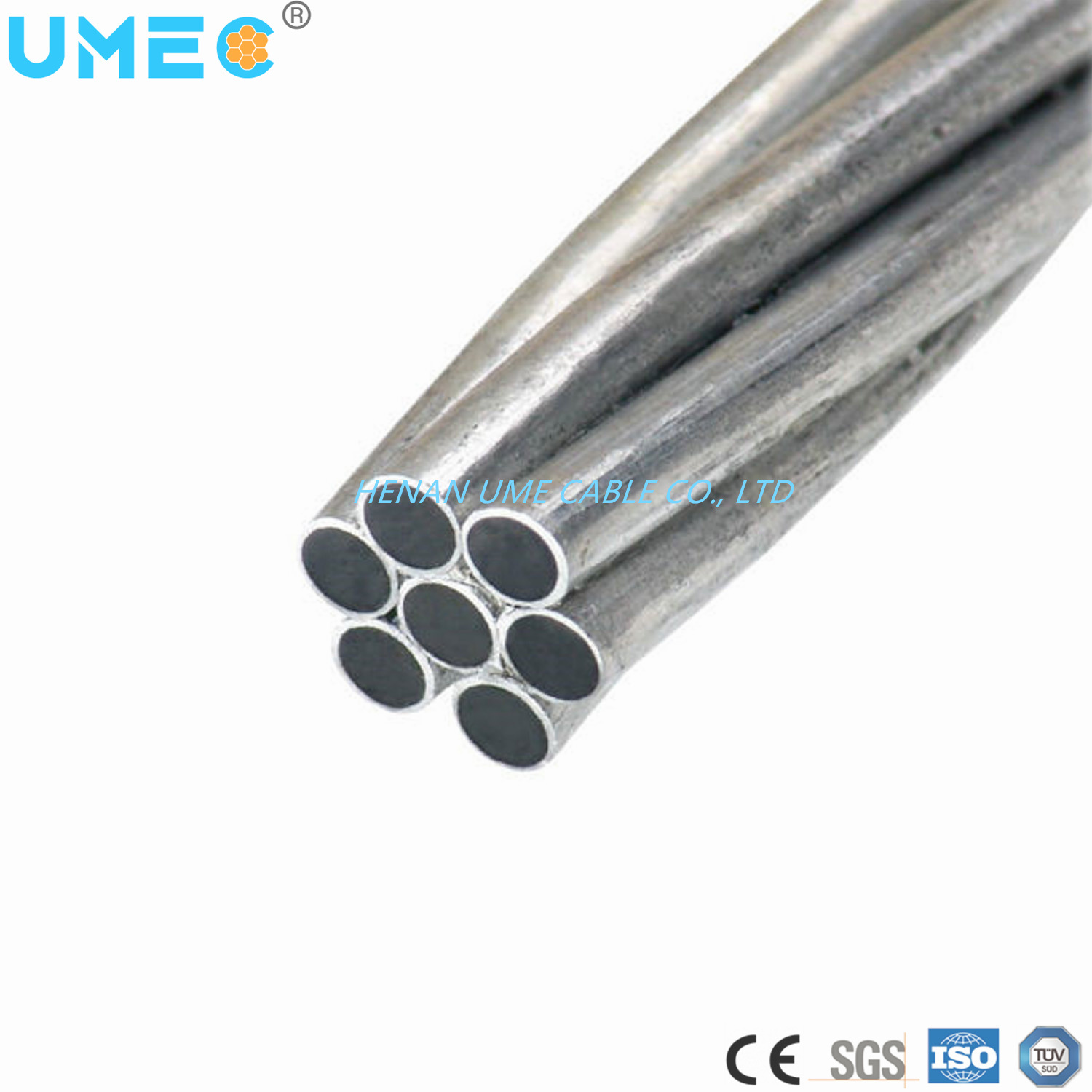 
                Conduttore di terra sovratesta da 3,4 mm, 3 mm, rivestimento in alluminio, trefolo in acciaio
            