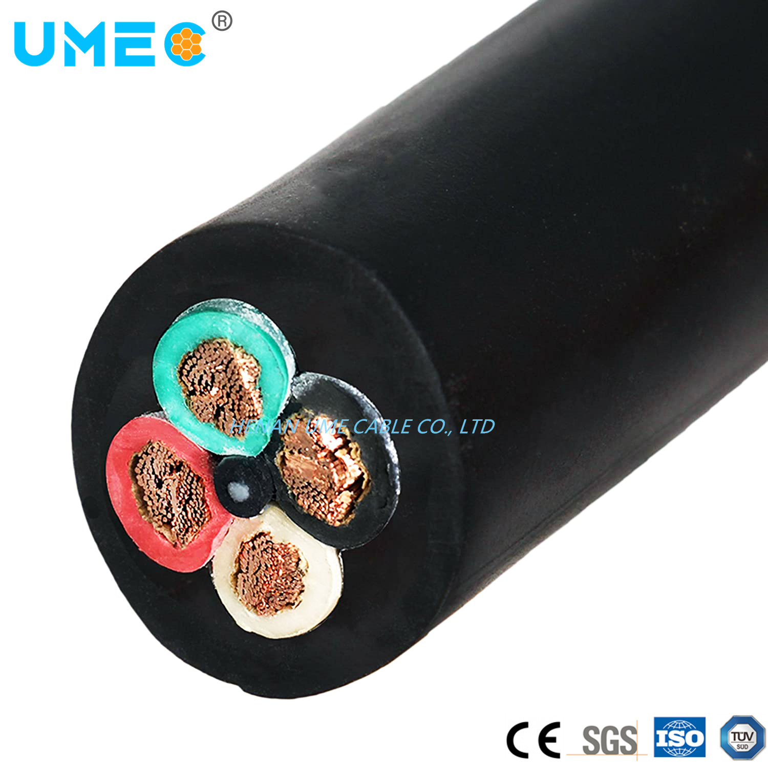 Китай 
                Электрический кабель питания с гибкой резиновой изоляцией из 3 сердечников
              производитель и поставщик