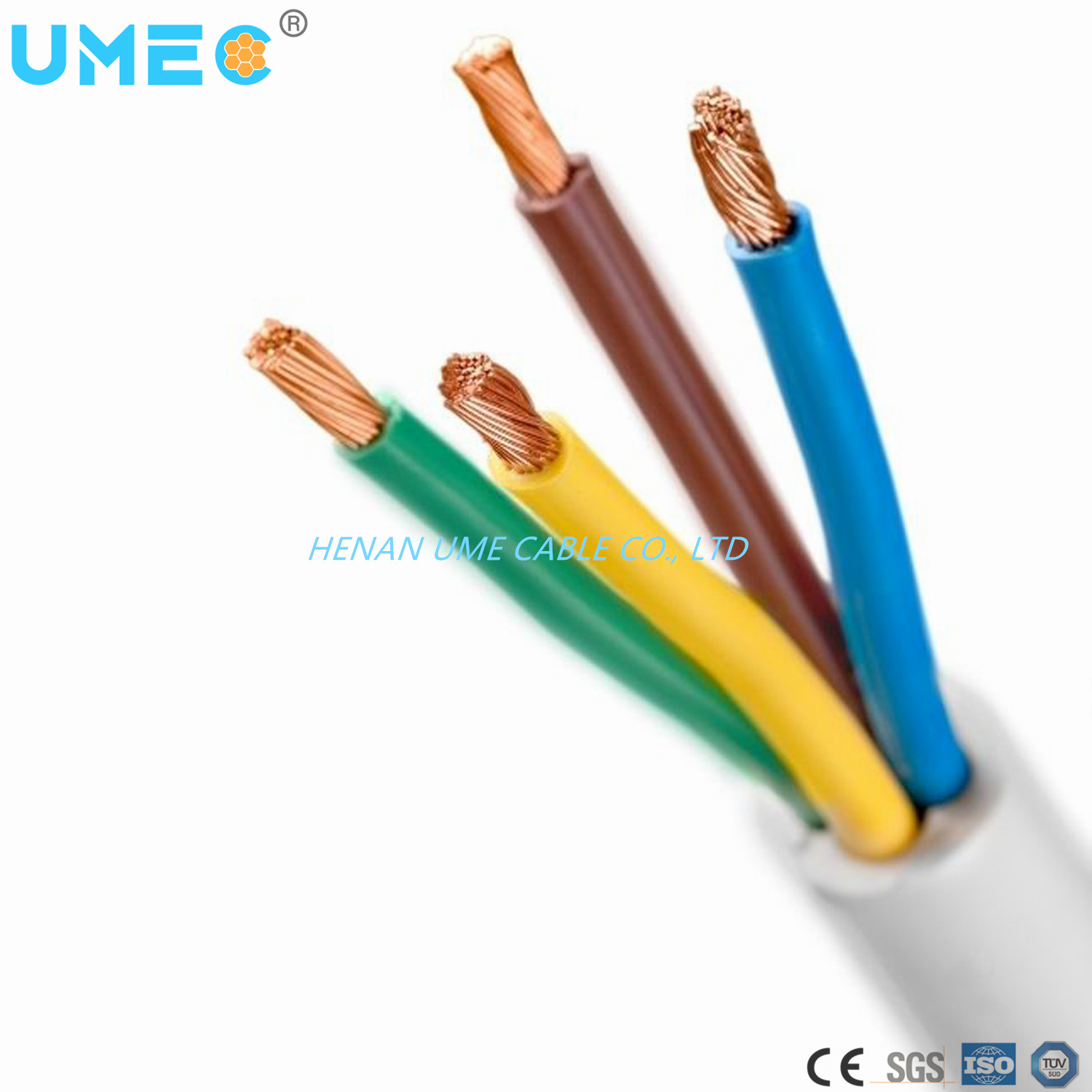 
                Câble d′alimentation 300/300V 300/500V conducteur cuivre PVC gaine PVC isolée Fil électrique H03VVF H05VVF
            