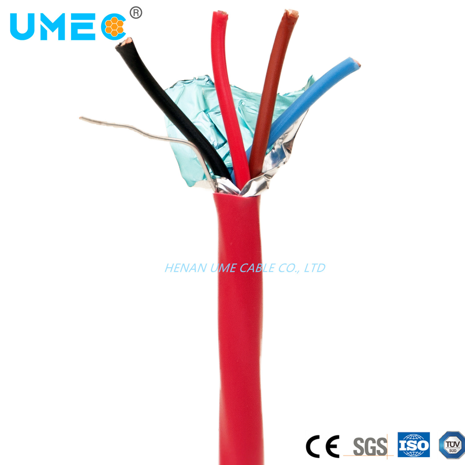 Китай 
                300/500V 2000V AC низкий дым ноль силиконового герметика с галогенными лампами изолированный провод 2x0,5 3x0,5 2X0.8 2X1.0 3X1.0sqmm огнестойкости кабели сигналов тревоги
              производитель и поставщик