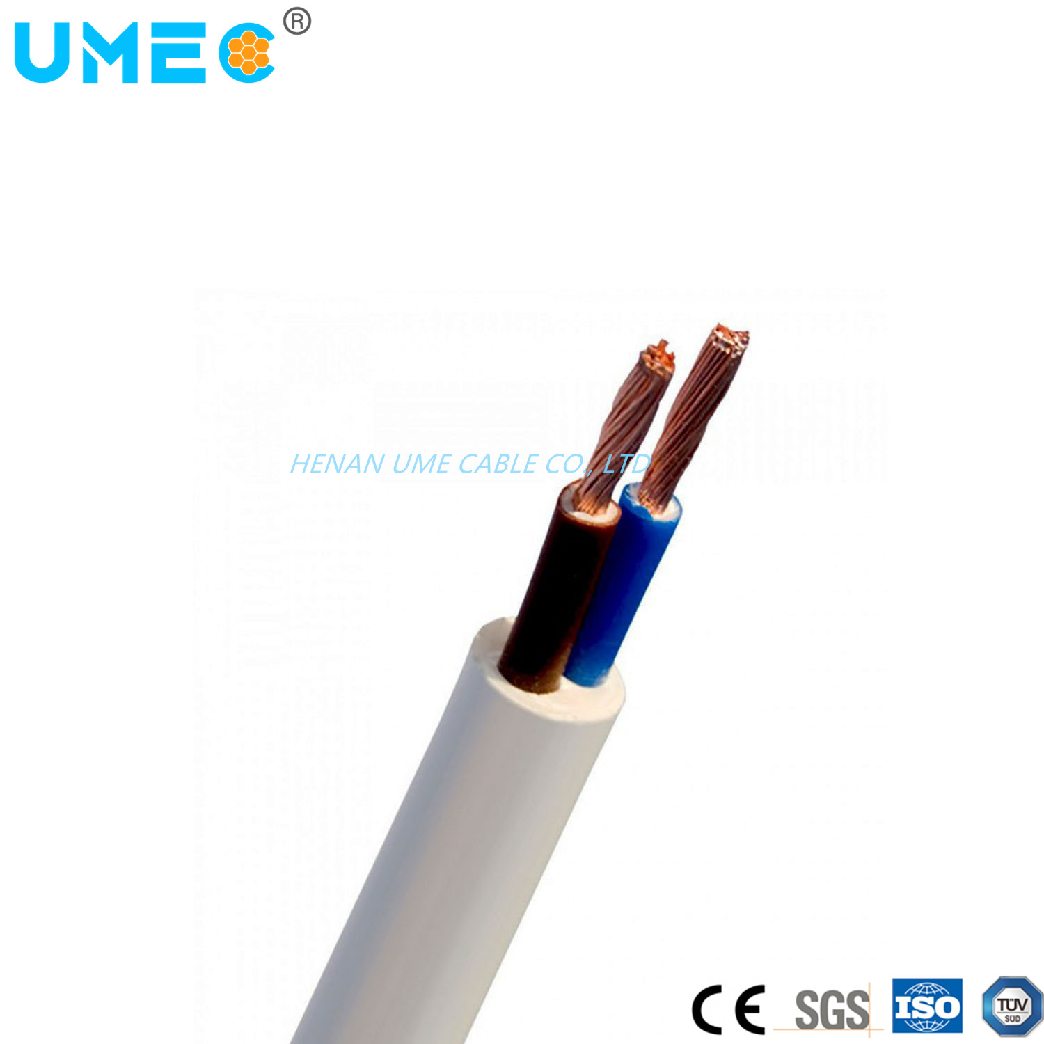 
                300/500V H05VV-F de revestimiento de PVC de cable de alimentación 0.3 0.5 1.0 1.5 2.5 0.75 Cable de cobre de 4,0 mm2
            
