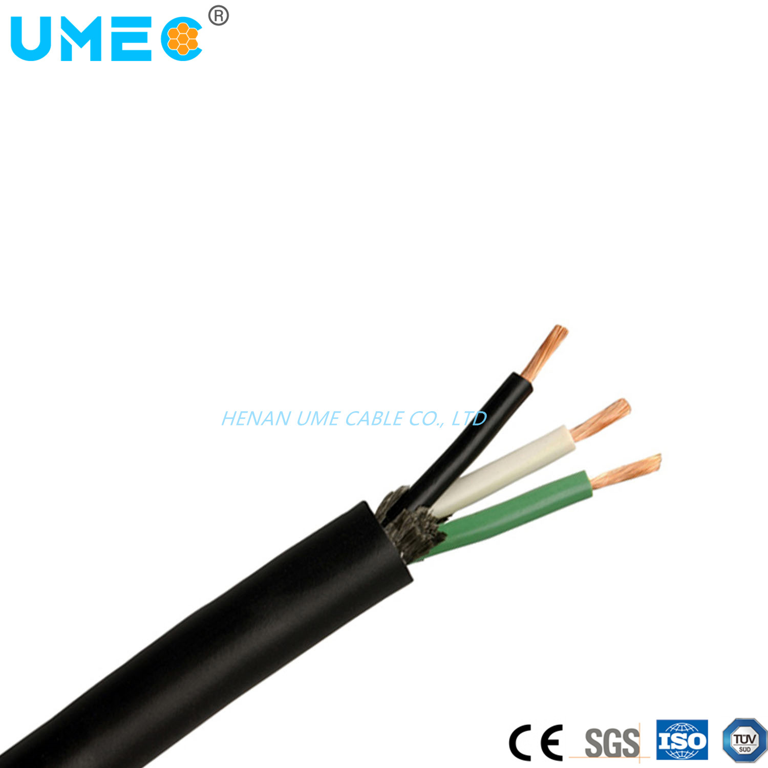 300V 600V Electrical Power Black and Yellow Cord S So Sow Soo Soow Rubber Cords 4X10AWG Epr Cable Price