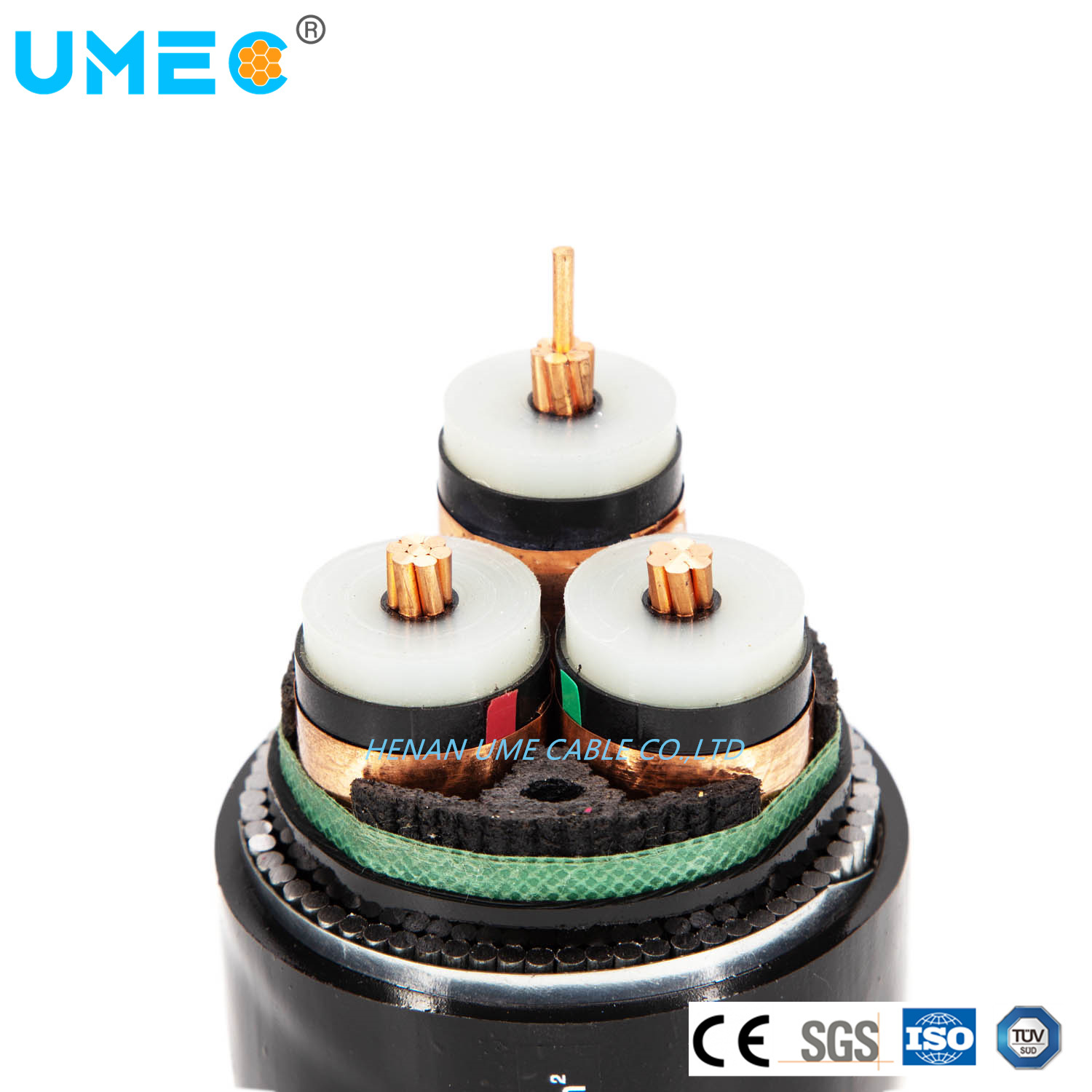 33kv Medium Voltage Steel Wire Steel Tape Armoured Electrical Cable 3 Phase Copper Wire Screen XLPE Power Cable