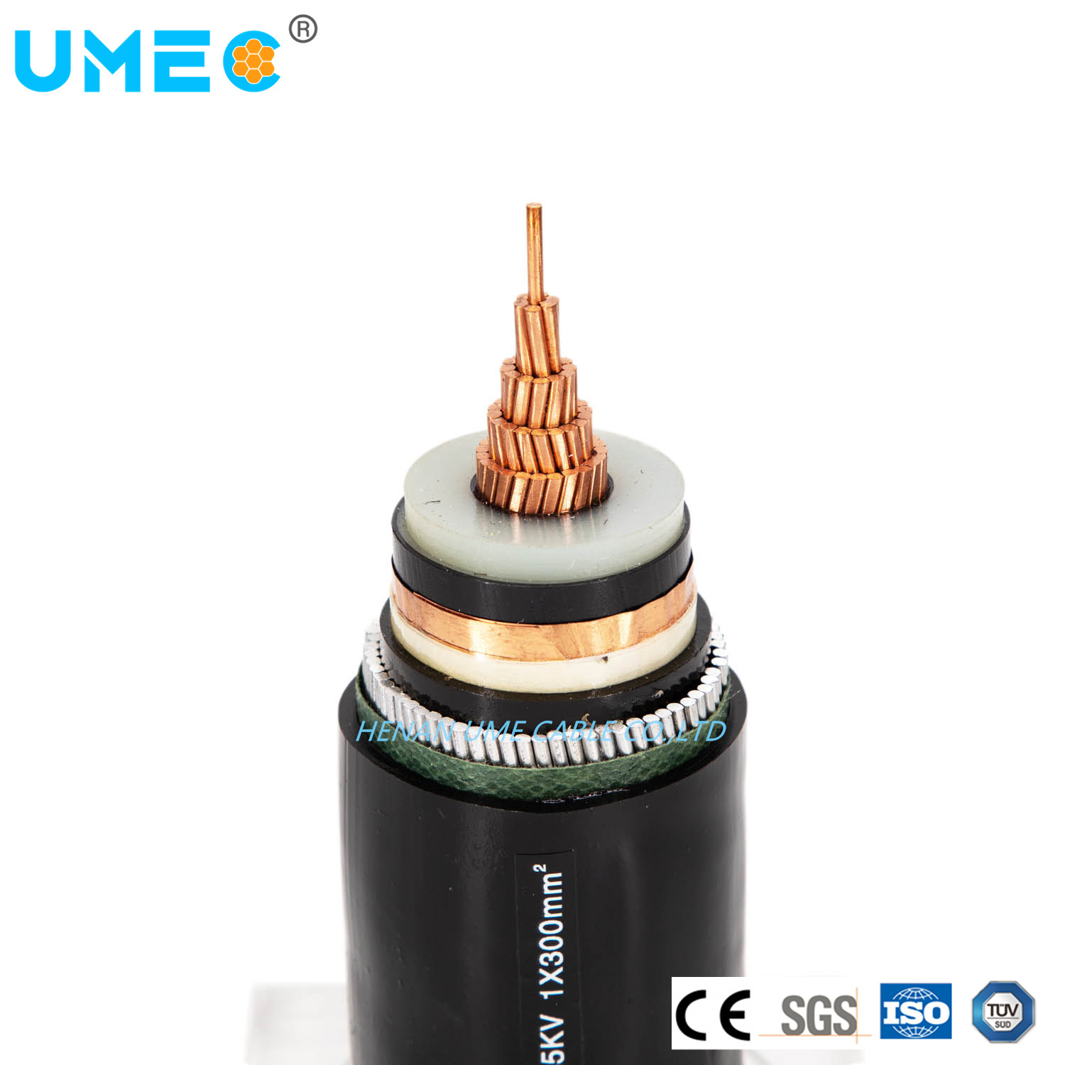 Chine 
                35 kv ou le câble d′alimentation inférieur avec isolation XLPE
              fabrication et fournisseur