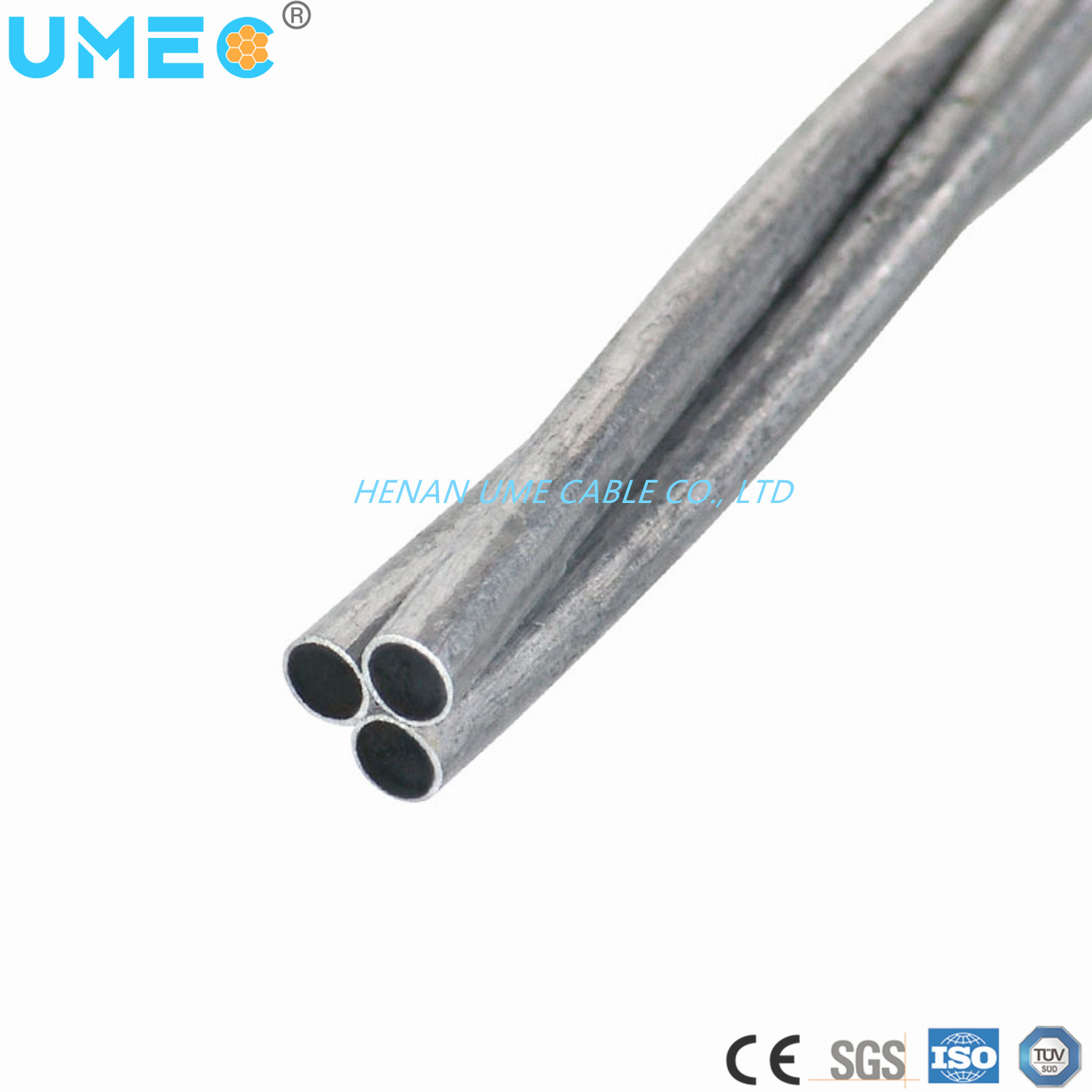 China 
                Núcleo de aço de 35 mm2 de 55 mm2 para cabo de alimentação, aço revestido a alumínio Fio ACS
              fabricação e fornecedor