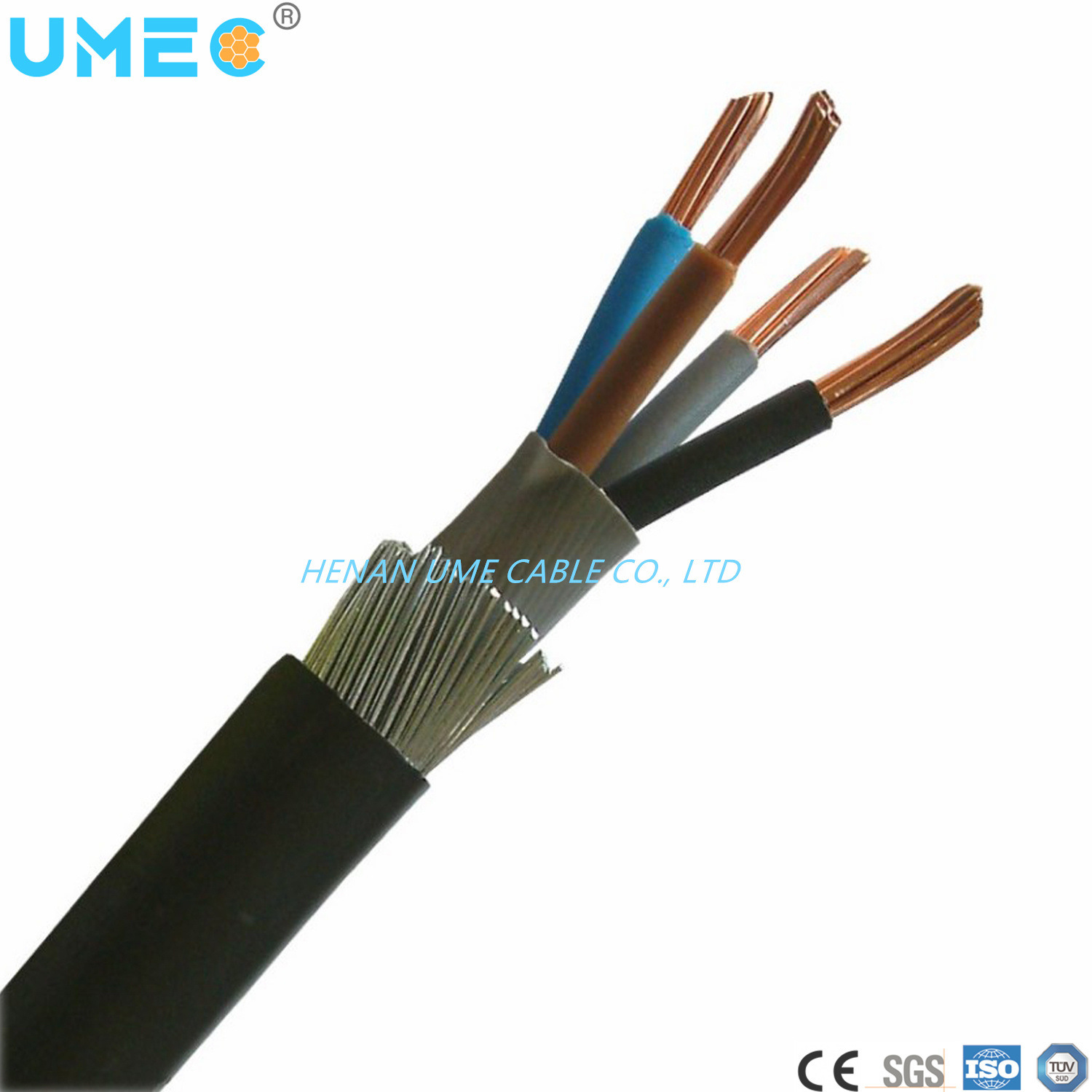
                3X 16mm2 4x16mm2 Fil d′acier câble SWA blindé
            