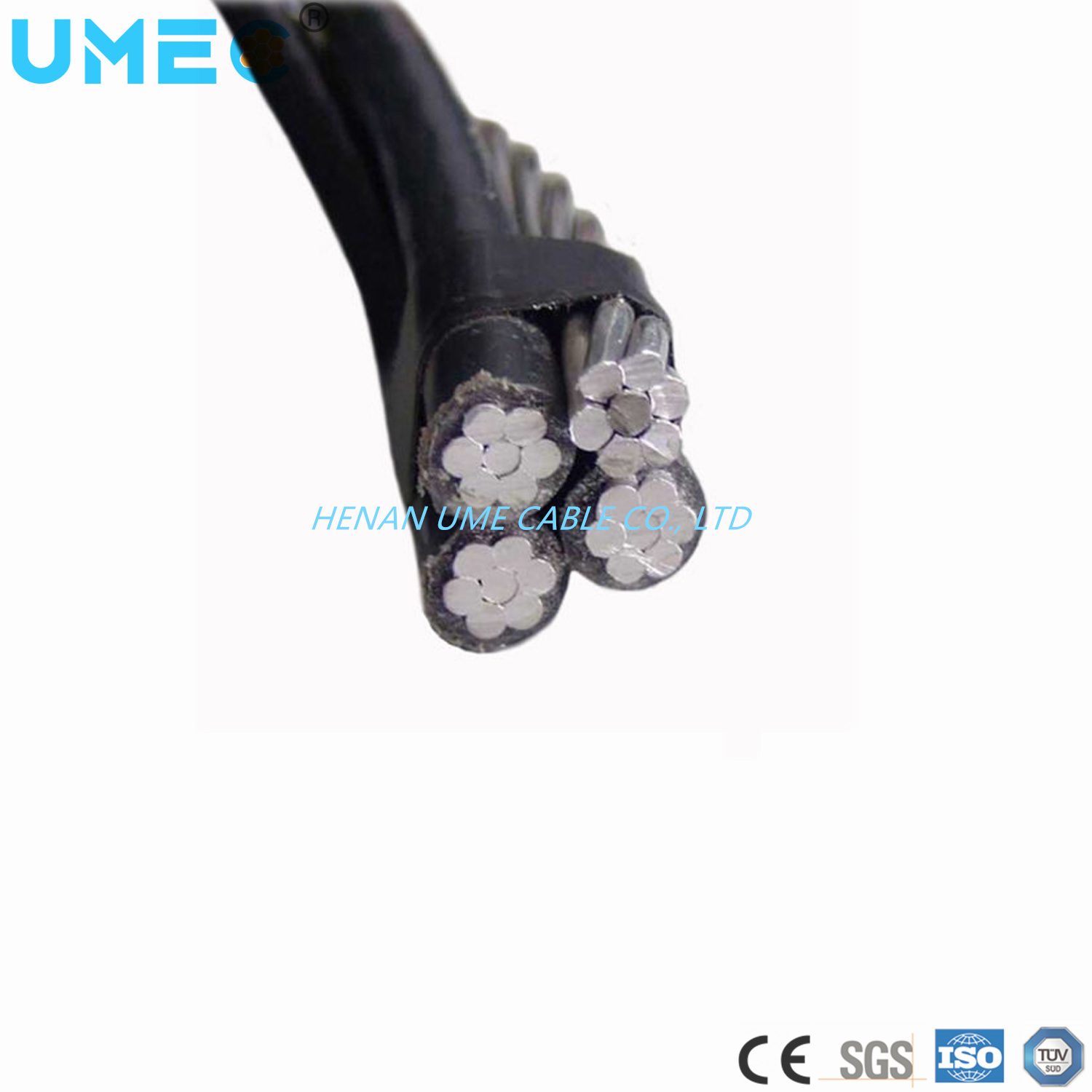 4 Strands XLPE Insulated Stranding Aluminum Conductor 2/4AWG Pinto Mustang Quadruplex Service Drop Cable