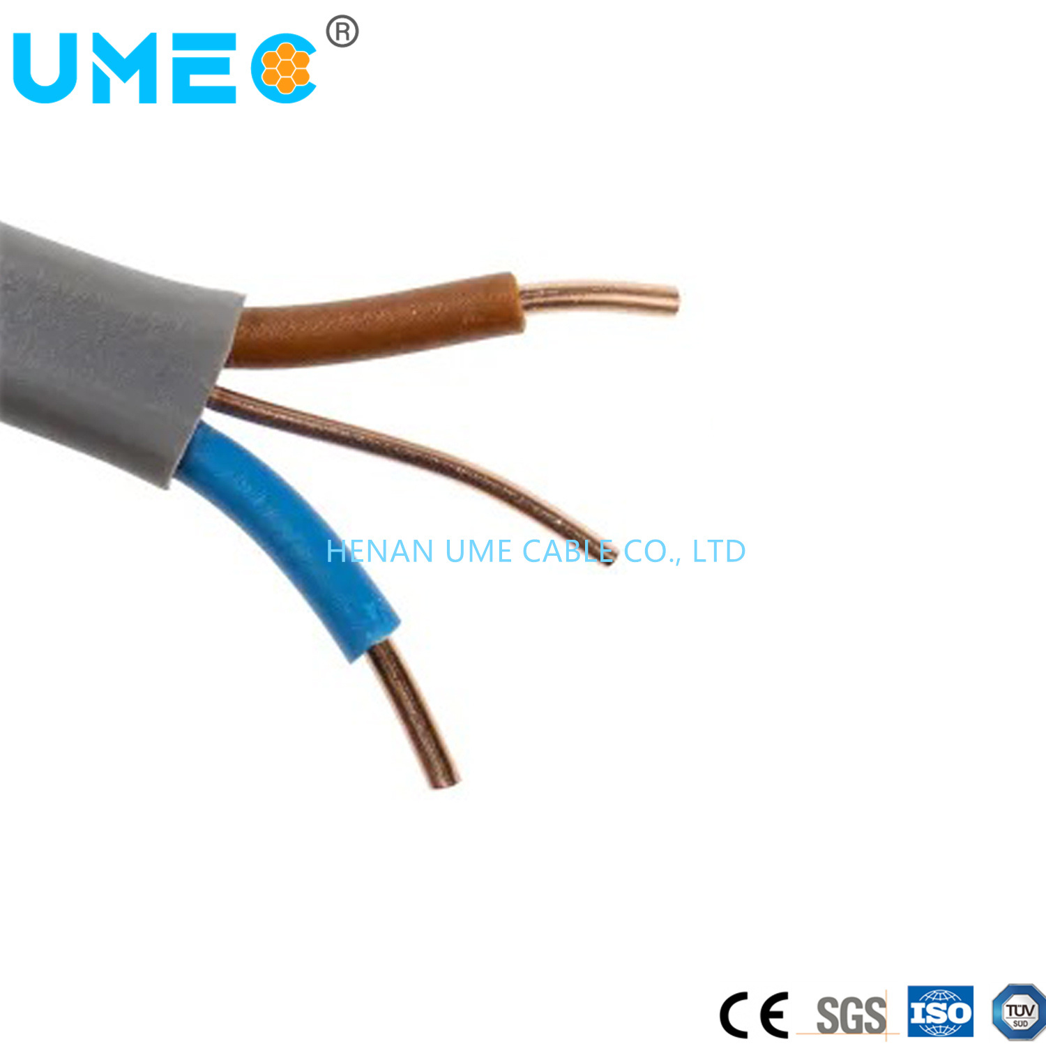 China 
                450/750V de 2 núcleos y cable de tierra 6242Gemelas y el cable plano de cable de alimentación doble plana
              fabricante y proveedor