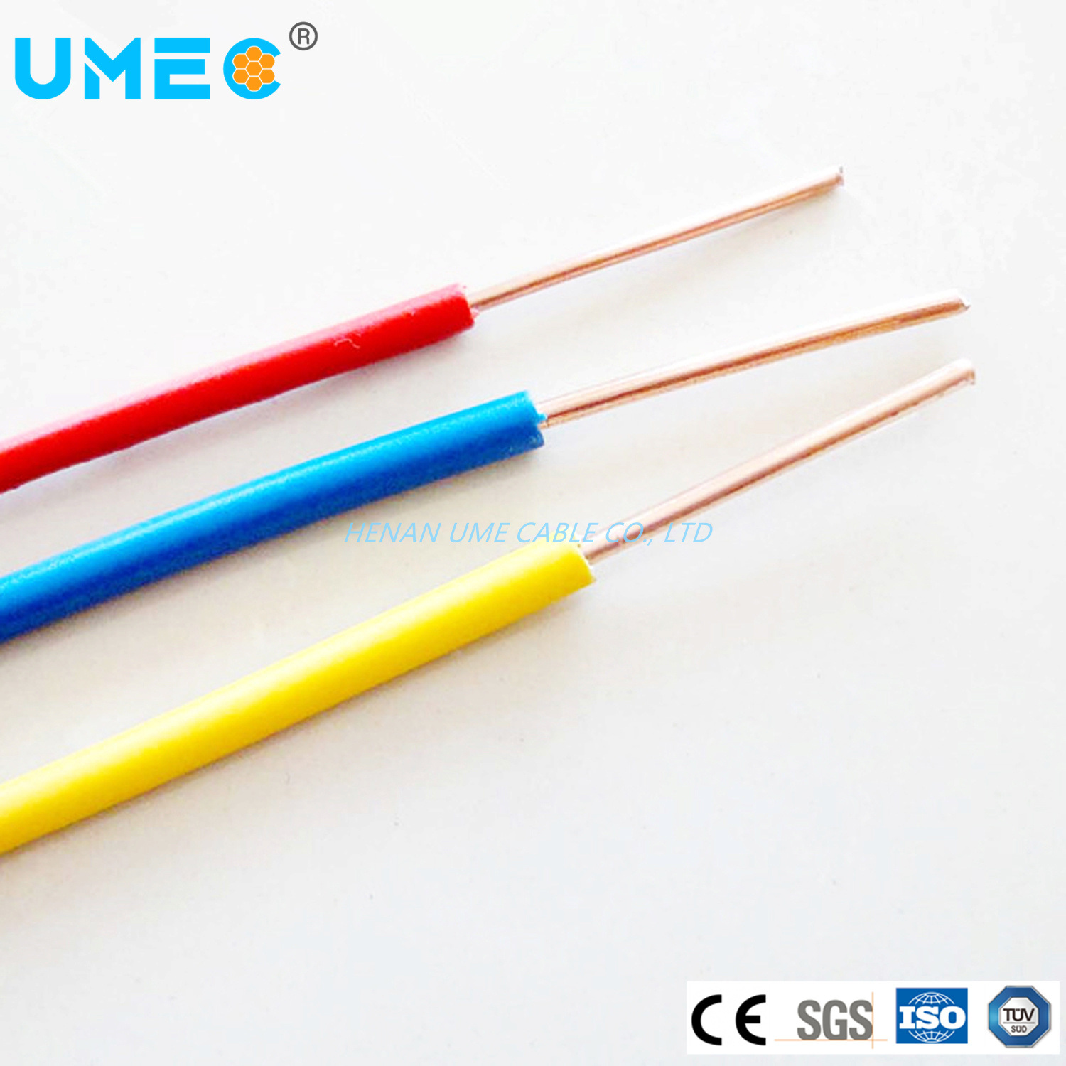 China 
                450/750V aislados con PVC, Cable Eléctrico cable H07V-U.
              fabricante y proveedor