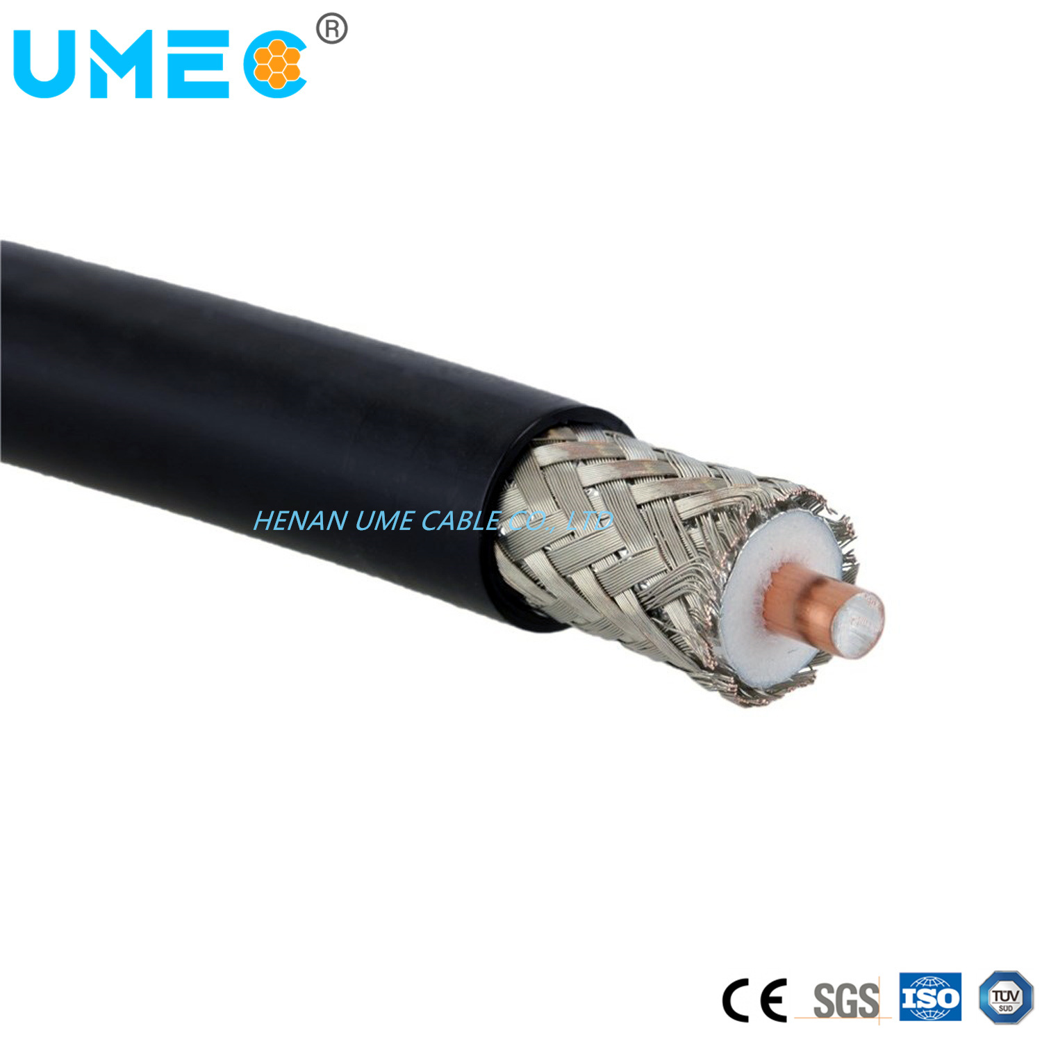 Chine 
                50 Ohm/U Rg8 un câble coaxial blindé unique double blindage avec veste de FEP
              fabrication et fournisseur