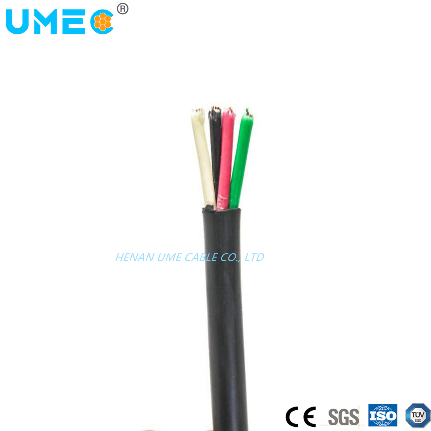 600V Flexible Thermoplastic PVC Insulated Covered Nylon Multiconductor 2/3/4core Tsj/Tjs-N Wire Cable