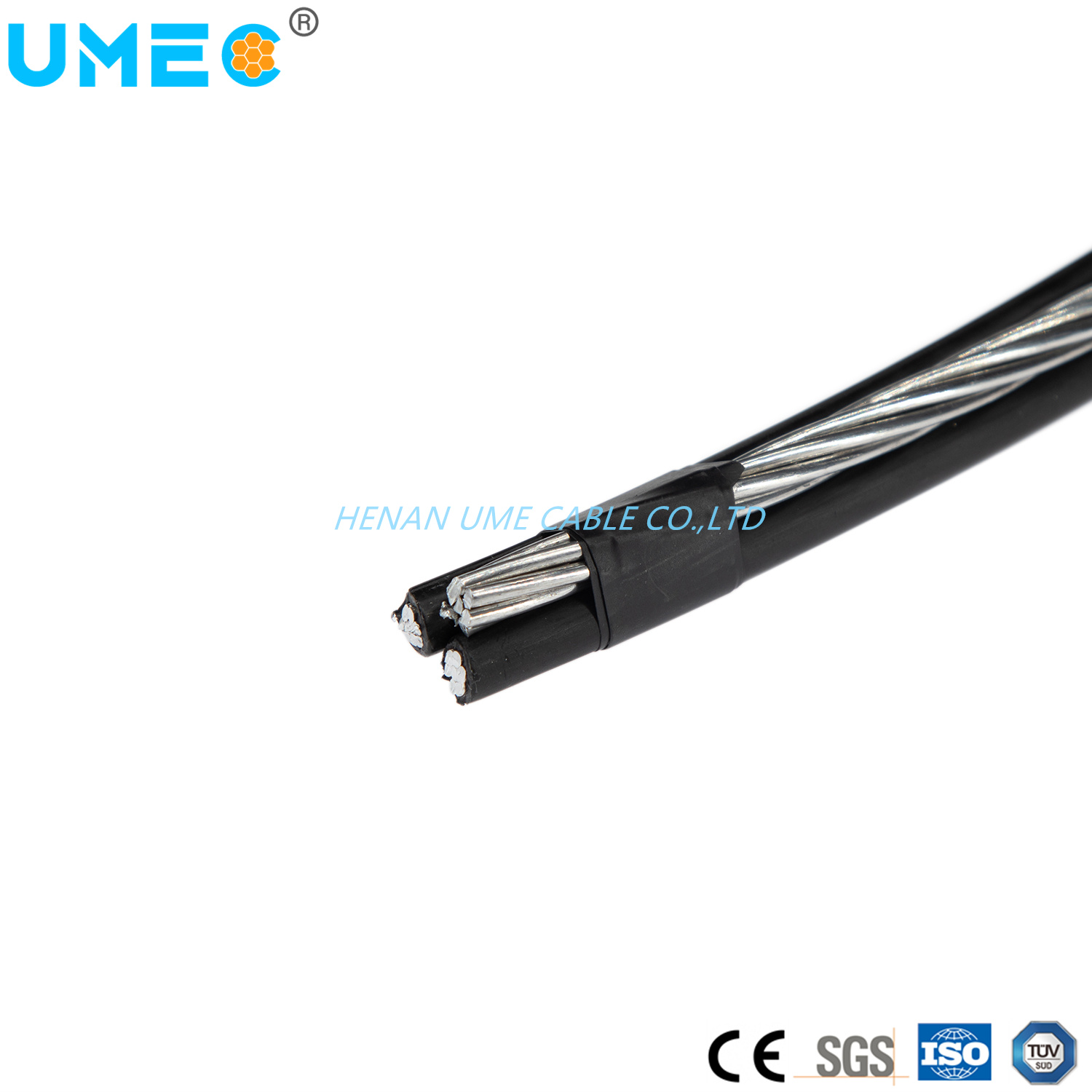China 
                ABC Kabel Triplex 2-0AWG Overhead Cable with Neutral Messenger AAAC/ACSR/AAC
              manufacture and supplier