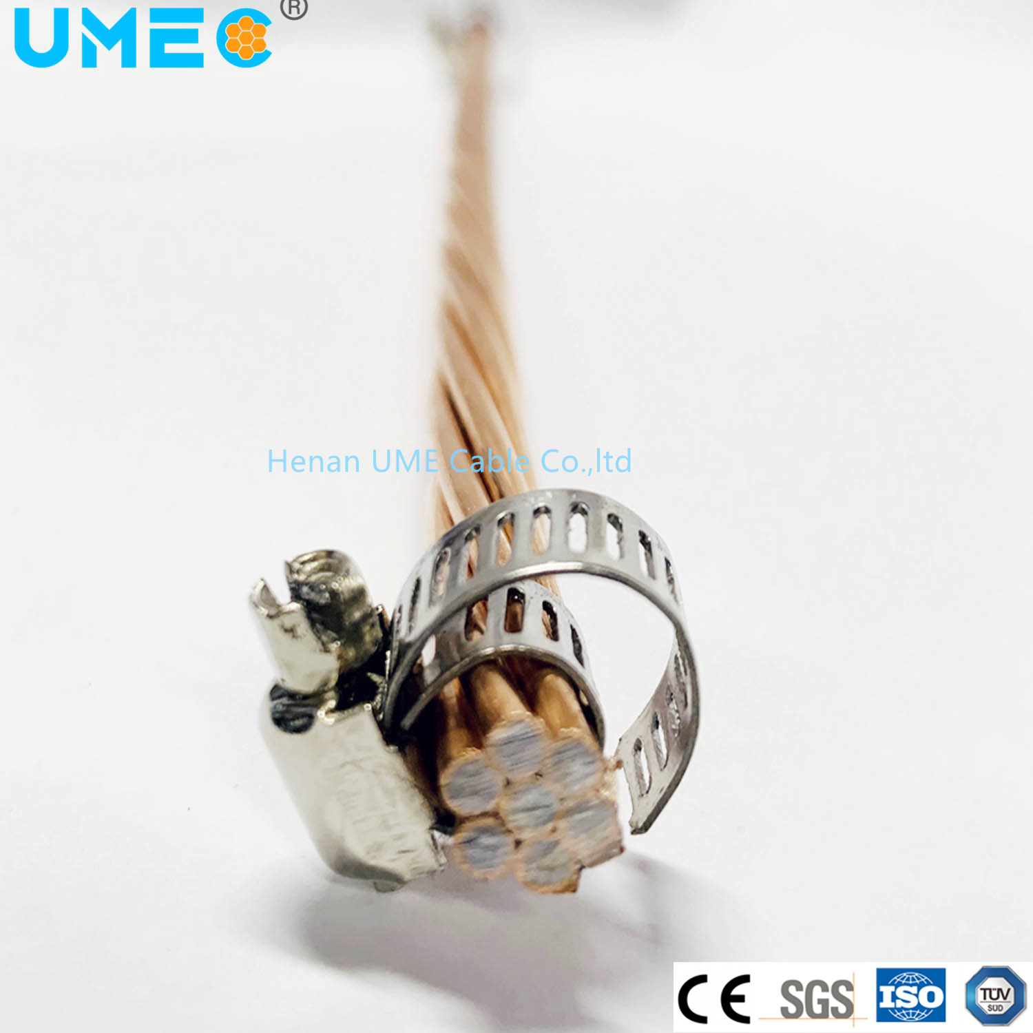 China 
                ASTM B 869 Standard (7/4.62mm) 15% a 40% de aço revestido de cobre estanhado de condutividade de fio do CCS
              fabricação e fornecedor