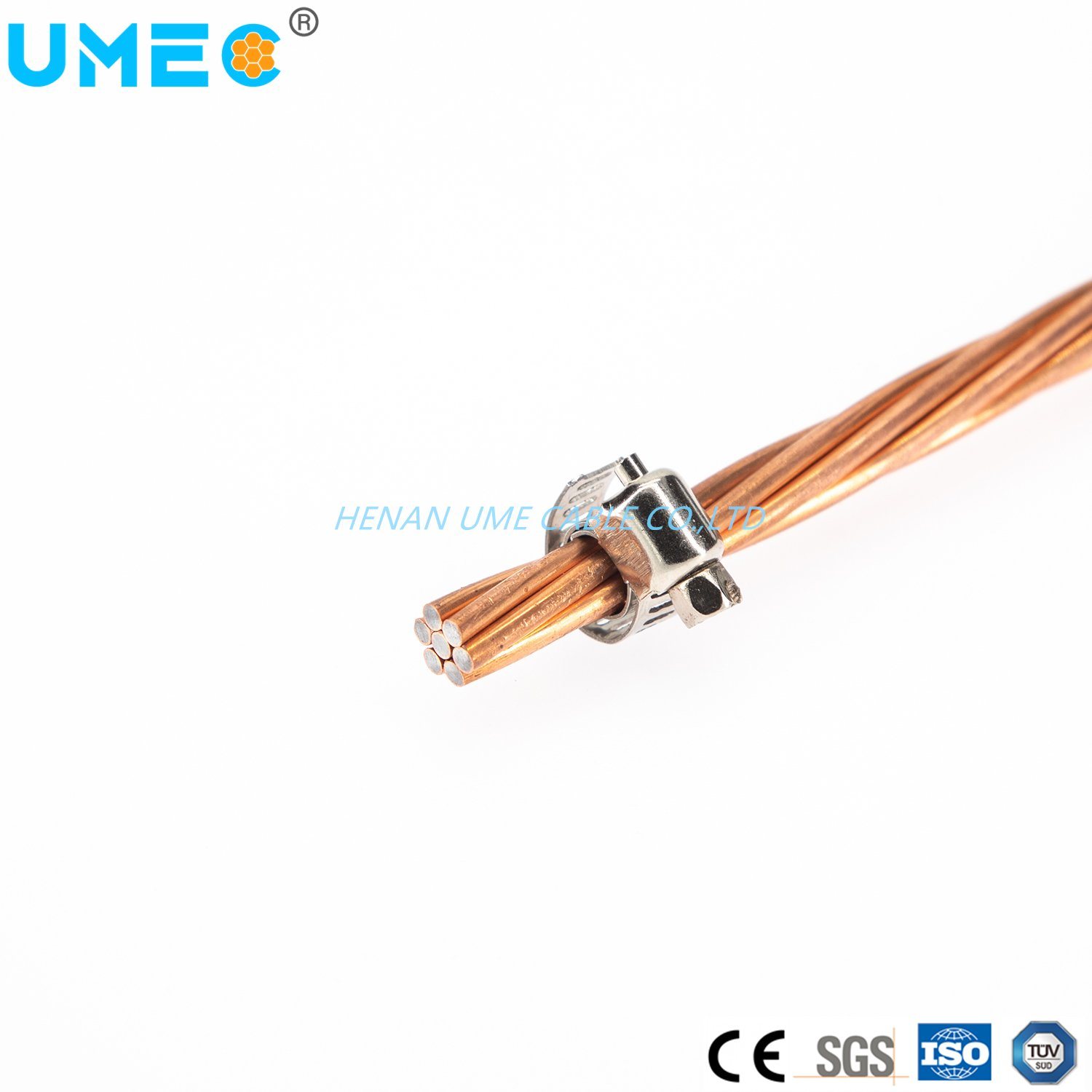 ASTM B228 CCS Copper Clad Steel Wire Strand Conductor for High Frequency Coaxial Cables