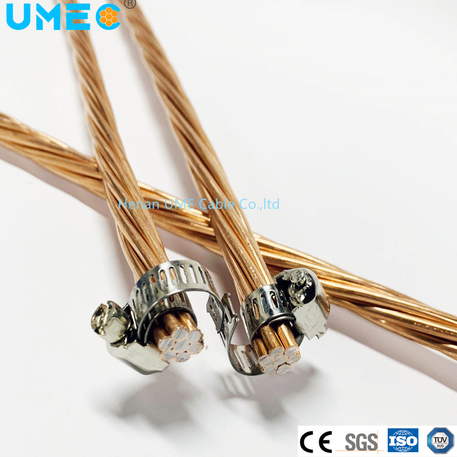 ASTM Earthing Connection Bare Copper Clad Steel Wire Bare Copper Conductor CCS