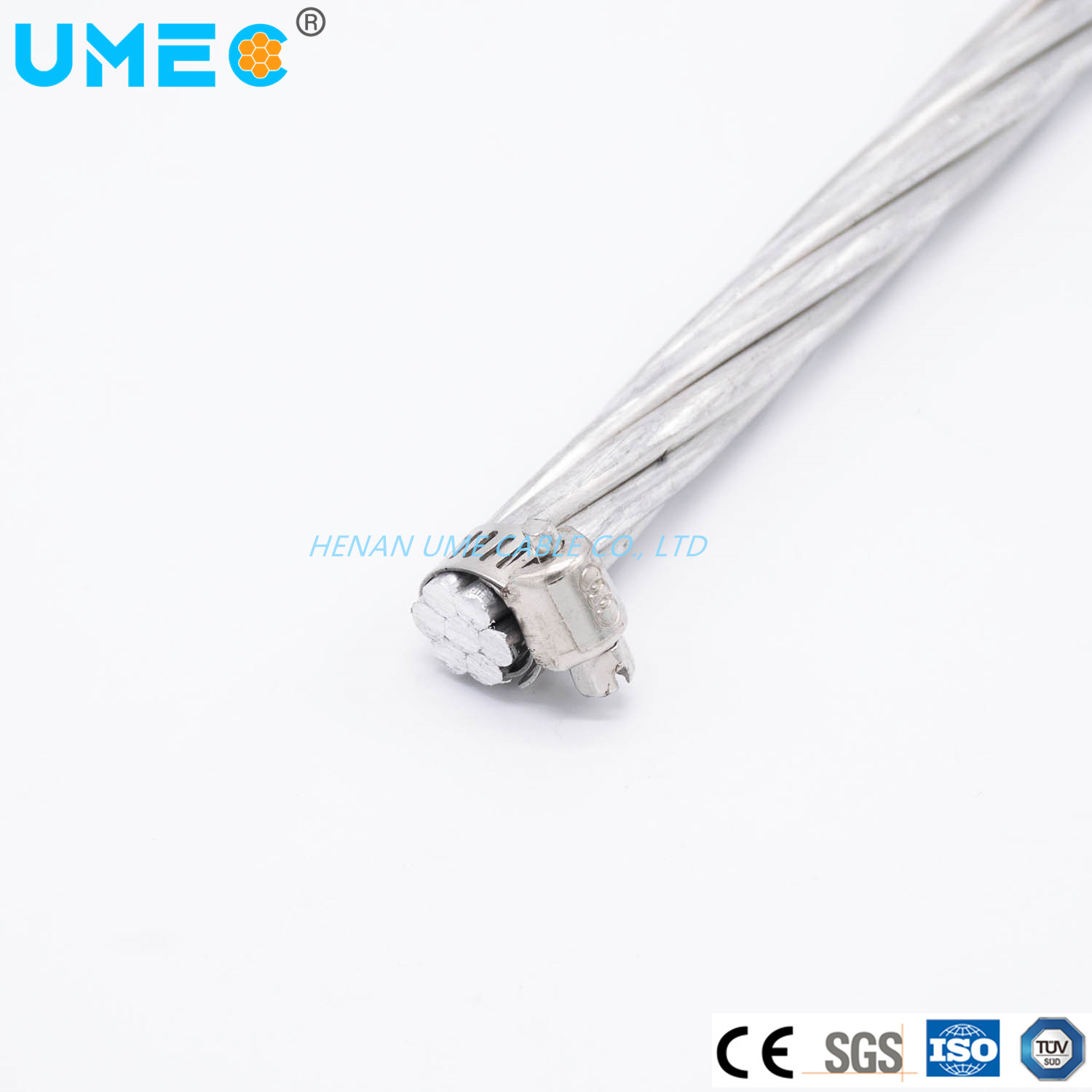 
                Câble Almelec nu multibrins en alliage d′aluminium standard ASTM 34,4 mm2 54,6mm2 117mm2 148mm2 228mm2 288mm2 366mm2 AAAC AAC
            