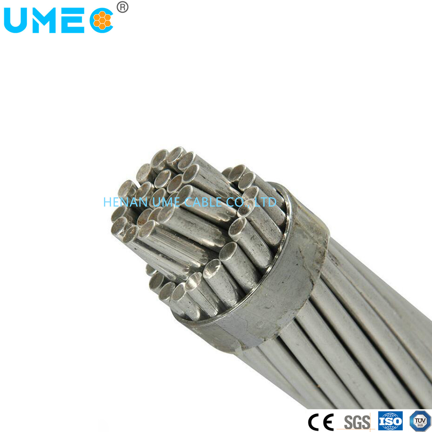 Aerial Electricity Transmission Line Aluminum Clad Steel Bare Conductor Acs