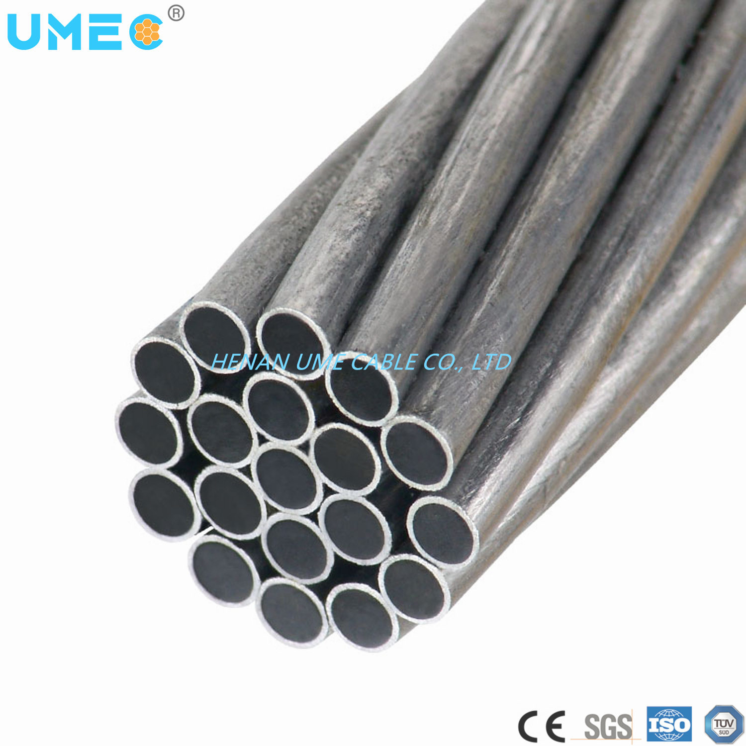China 
                Núcleo de alumínio fio entrançado Condutor descoberto o alumínio folheados ou chapeados de fio de aço ACS
              fabricação e fornecedor