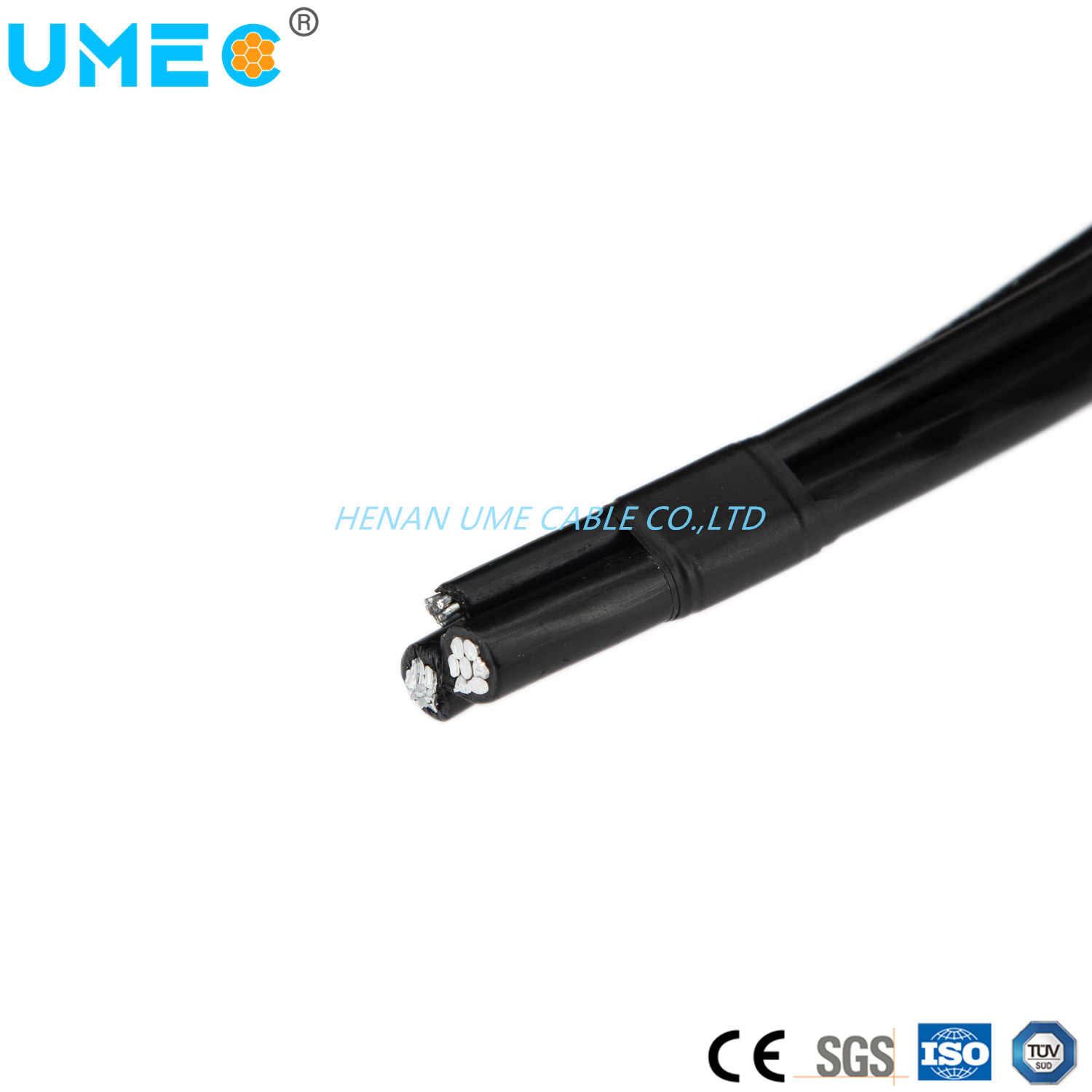 Aluminum Conductor LV ABC Cable XLPE/PE/PVC Insulated Overhead Triplex Service Drop Cable 4X70mm2 50mm2
