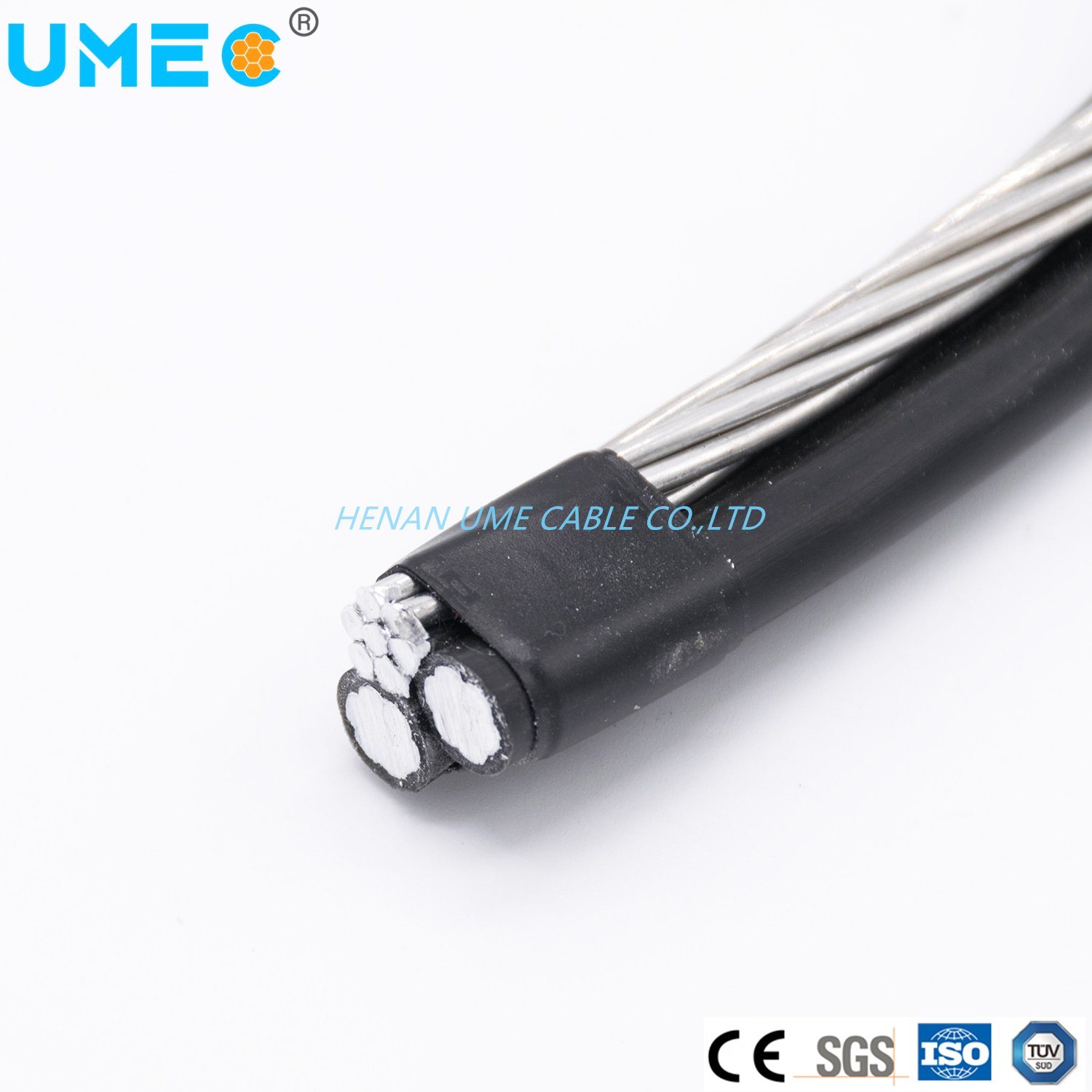 Aluminum Conductor Low Voltage ABC Cable XLPE PE PVC Insulated Overhead Triplex Service Drop Cable 4X70mm2 50mm2