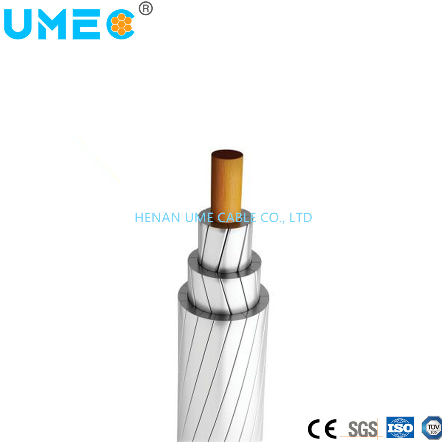 
                Conductor desnudo recocidos núcleo compuesto de aluminio de alta resistencia de cable de transmisión de sobrecarga de peso ligero
            