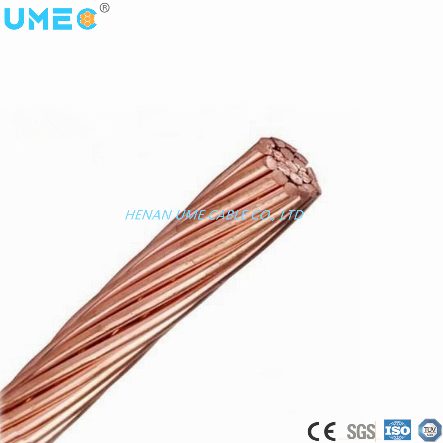 
                Bare Copper Conductor No Insulated No Sheathed Grounding Electrical Lines
            
